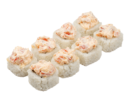 Сложный ролл лососевый