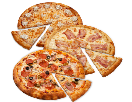 Заказать комбо набор Три Пиццы с бесплатной доставкой в Хохле