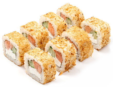 Сложный ролл копченолососевый