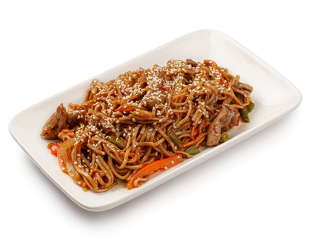 Горячая лапша вок лапша вок: соба со свининой