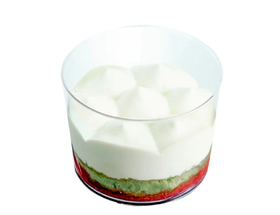 Соусы и добавки креманка "малина-фисташка"