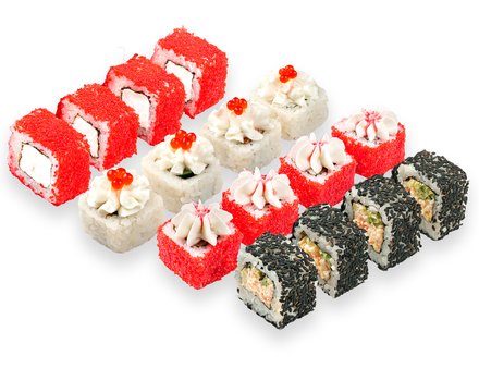 Запеченный ролл снежинка