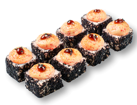 Запеченный ролл черный