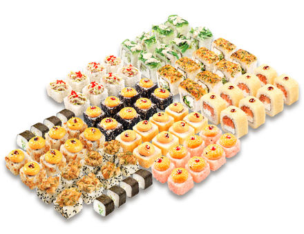 Сет роллов круто накрутили до 100шт