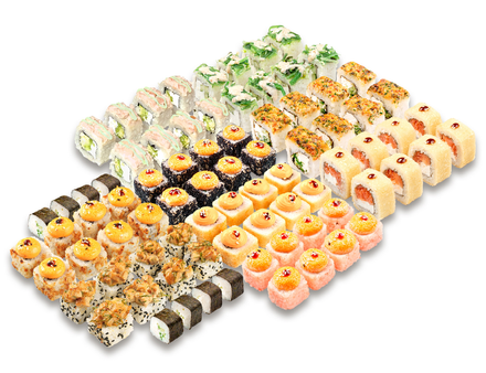 Сет роллов круто накрутили до 100шт