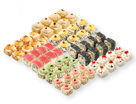 Сет роллов рождественский 56-64шт