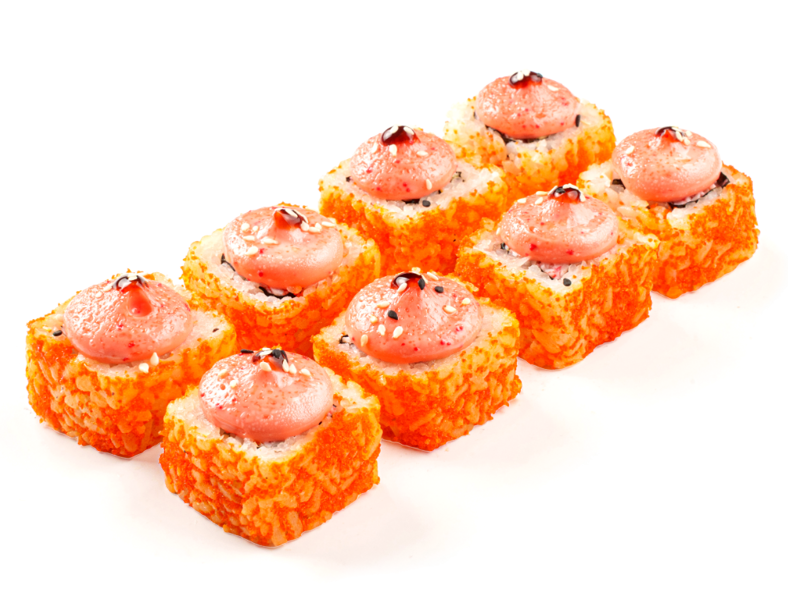Запеченный ролл закат на море