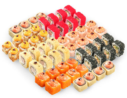 Сет роллов лосососень 56-64шт